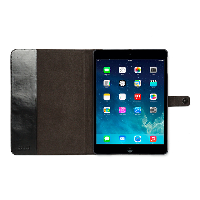 【iPad(9.7inch)(第5世代/第6世代)/iPad Air(第1世代) ケース】Masstige Lettering Diary (ブラック)サブ画像