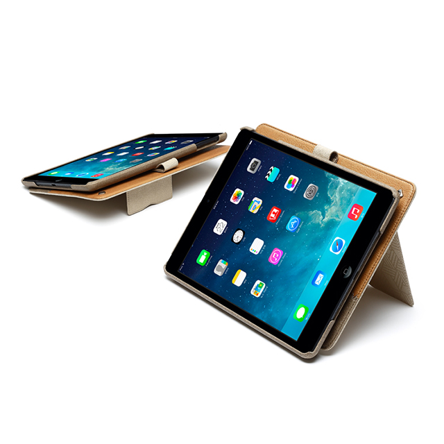 【iPad(9.7inch)(第5世代/第6世代)/iPad Air(第1世代) ケース】Masstige E-Note Diary (キャメル)サブ画像