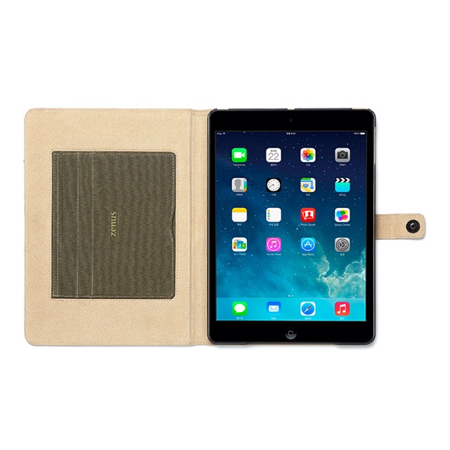 【iPad(9.7inch)(第5世代/第6世代)/iPad Air(第1世代) ケース】Cambridge Diary (カーキ)goods_nameサブ画像