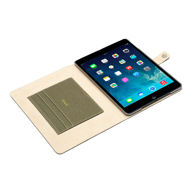 【iPad(9.7inch)(第5世代/第6世代)/iPad Air(第1世代) ケース】Cambridge Diary (カーキ)サブ画像
