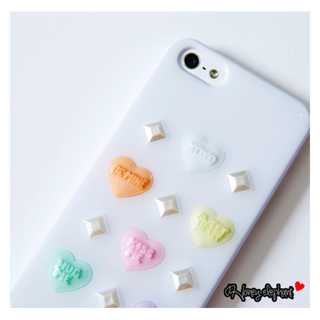 【iPhone5s/5 ケース】candy heart ダイヤホワイトサブ画像