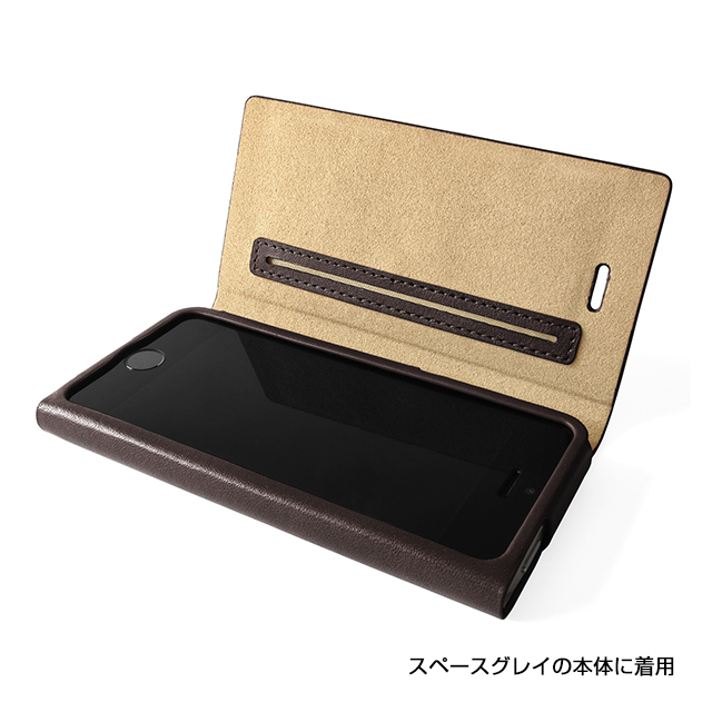 【iPhone5s/5 ケース】One-Sheet Leather Case チョコレートサブ画像