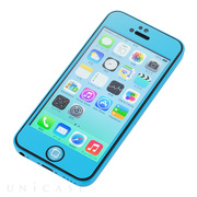 【iPhone5c フィルム】フロントカラー 液晶保護フィルム ブルー