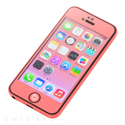 【iPhone5c フィルム】フロントカラー 液晶保護フィルム ピンク