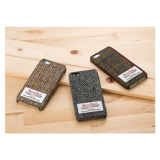 iPhone5s/5 ケース】ファブリックカバー Harris Tweed (ブラウン