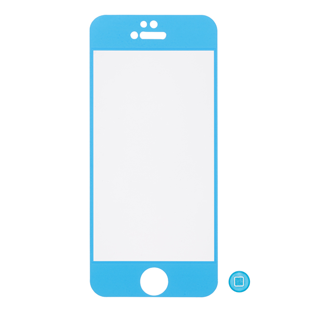 【iPhone5c フィルム】フロントカラー 液晶保護フィルム ブルーサブ画像