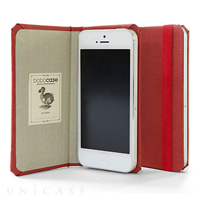 【iPhone5s/5 ケース】DODOcase ハードカバーブックスタイルケース Cardinal Exterior with Gunnysack Interior カージナル/ガニーサック HC711004