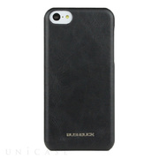 【iPhone5c ケース】ハードシェル高品質レザーケース Classicism Synthetic Leather case ブラック IP5CCMBK