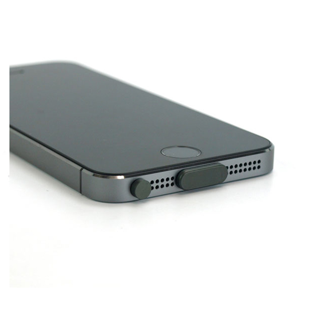 【iPhone5s/5c/5】アルミニウムポートキャップセット (グレー)サブ画像