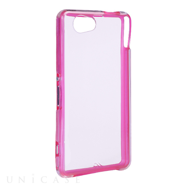 【XPERIA Z1 f ケース】Hybrid Tough Naked Case, Clear/Clear Pink