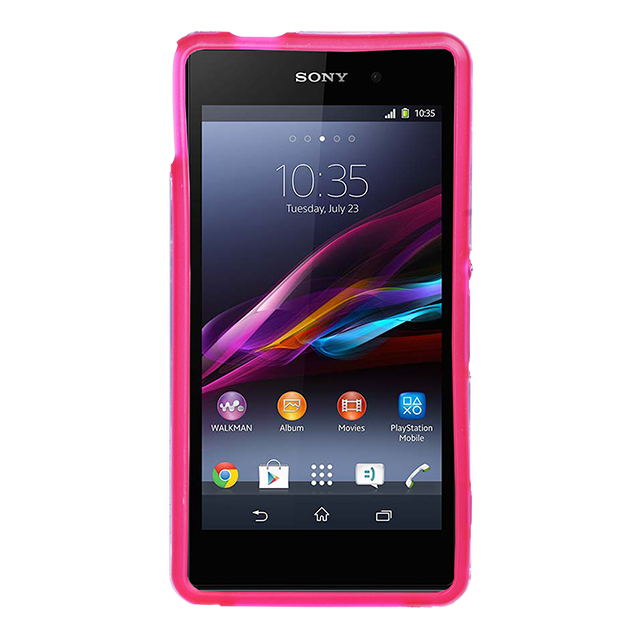 【XPERIA Z1 f ケース】Hybrid Tough Naked Case, Clear/Clear Pinkgoods_nameサブ画像