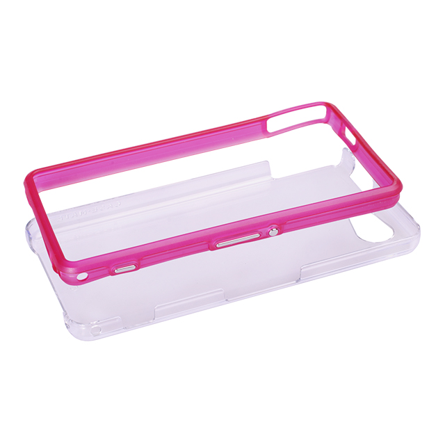 【XPERIA Z1 f ケース】Hybrid Tough Naked Case, Clear/Clear Pinkサブ画像