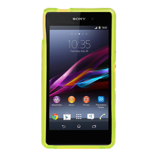 【XPERIA Z1 f ケース】Hybrid Tough Naked Case, Clear/Clear Limegoods_nameサブ画像