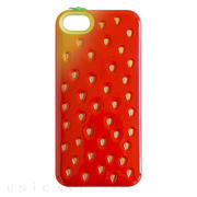 【iPhoneSE(第1世代)/5s/5 ケース】Poppin’ Strawberry (レッド)