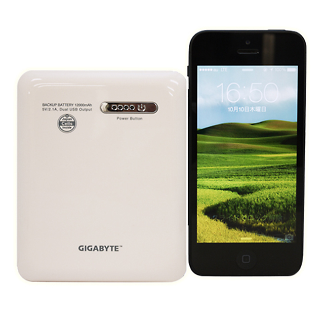 GIGABYTE モバイルバッテリー 12000mAh (ホワイト)サブ画像