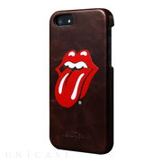 【iPhoneSE(第1世代)/5s/5 ケース】Rolling Stones Classic Tongue Leather Bar (ブラウン)
