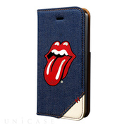 【iPhoneSE(第1世代)/5s/5 ケース】Rolling Stones Classic Tongue Denim Diary