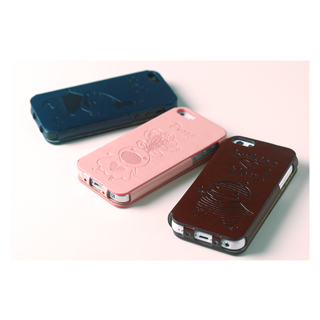 【iPhoneSE(第1世代)/5s/5c/5 ケース】Little Pink ＆ Brokiga Case (ブラウン)goods_nameサブ画像