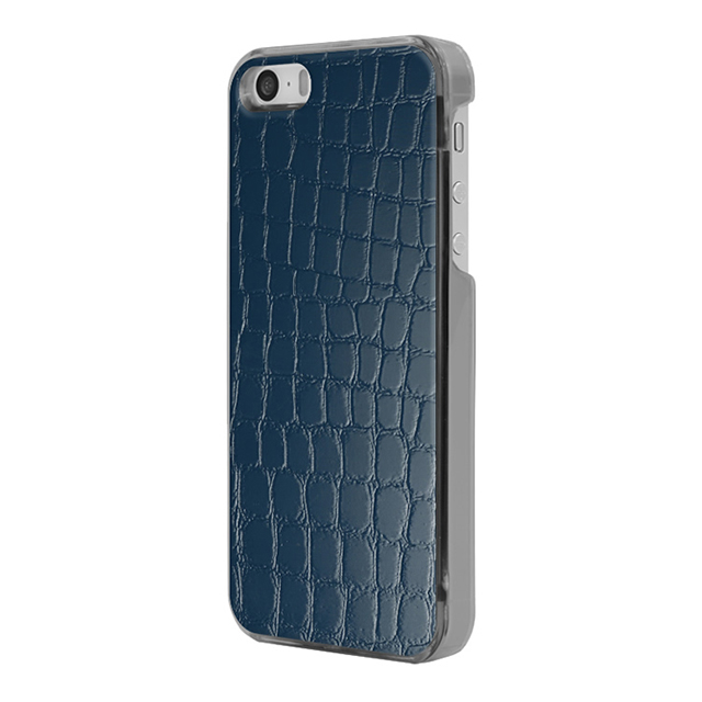 【iPhoneSE(第1世代)/5s/5 ケース】IC-COVER Leather (レザー調ブルー)サブ画像