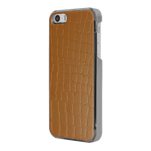【iPhoneSE(第1世代)/5s/5 ケース】IC-COVER Leather (レザー調ブラウン)サブ画像