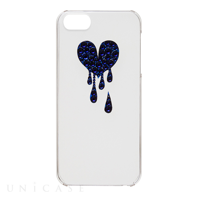 【iPhoneSE(第1世代)/5s/5 ケース】Bijou Melt Heart ～Point～ Navy