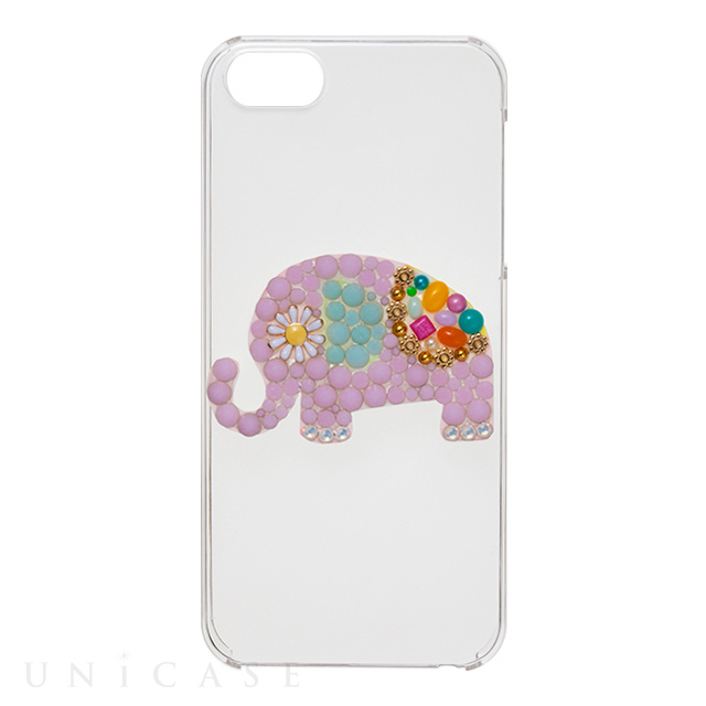 【iPhoneSE(第1世代)/5s/5 ケース】Bijou Macaron Elephant ～Point～ Pink