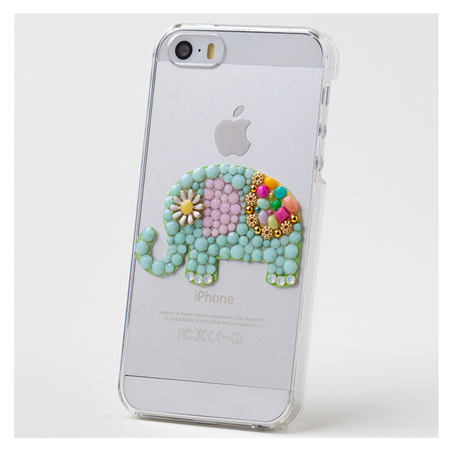 【iPhoneSE(第1世代)/5s/5 ケース】Bijou Macaron Elephant ～Point～ Mintgoods_nameサブ画像