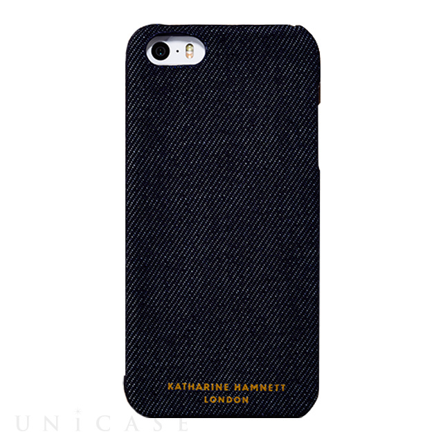 【iPhone5s/5 ケース】KATHARINE HAMNETT LONDON Fabric Cover Set (Denim)