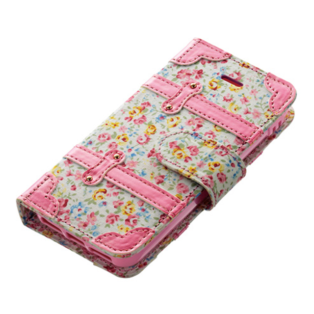 【iPhone5s/5c/5 ケース】花柄トランクカバー ピンクサブ画像