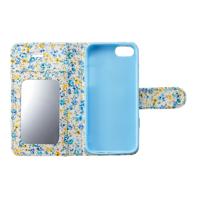 【iPhone5s/5c/5 ケース】花柄トランクカバー ブルーサブ画像