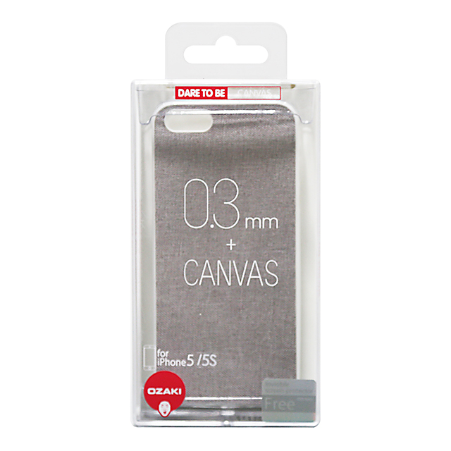 【iPhone5s/5 ケース】OZAKI O!coat Canvas Slim Light Greyサブ画像