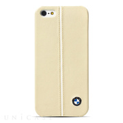 【iPhone5s/5 ケース】BMW Genuine Leather Hard Case (Cream Beige)