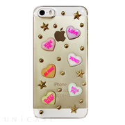 【iPhone5s/5 ケース】candy heart クリアスタッズ