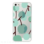 【iPhone5s/5 ケース】CollaBorn デザインケース 大きな木の実ミントグリーン クリア