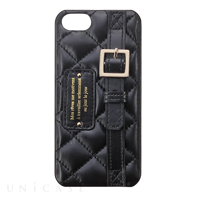 【iPhone5s/5 ケース】iDress キルトベルトカバー ブラック