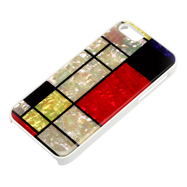【iPhoneSE(第1世代)/5s/5 ケース】Natural Pearl Case (Mondrian/ホワイトフレーム)goods_nameサブ画像