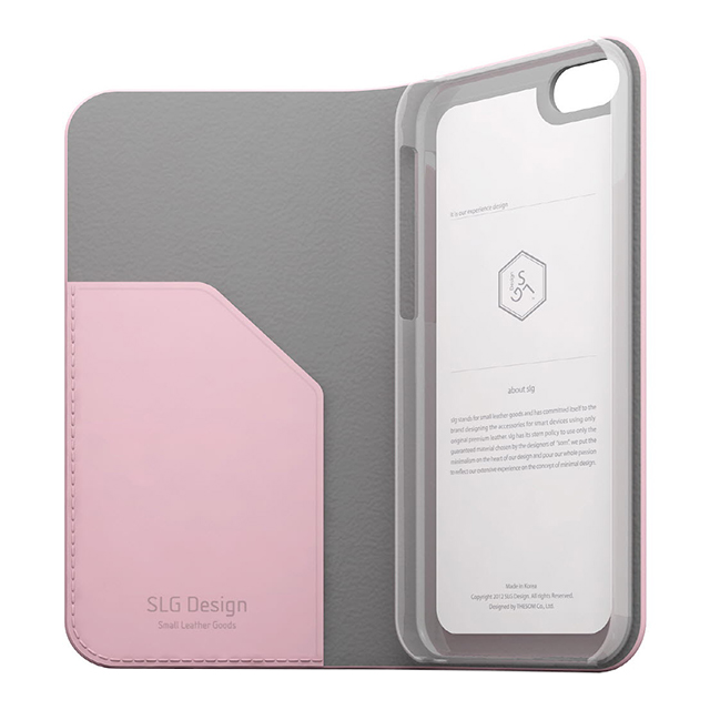 【iPhone5c ケース】D5 Calf Skin Leather Diary (ベイビーピンク)goods_nameサブ画像