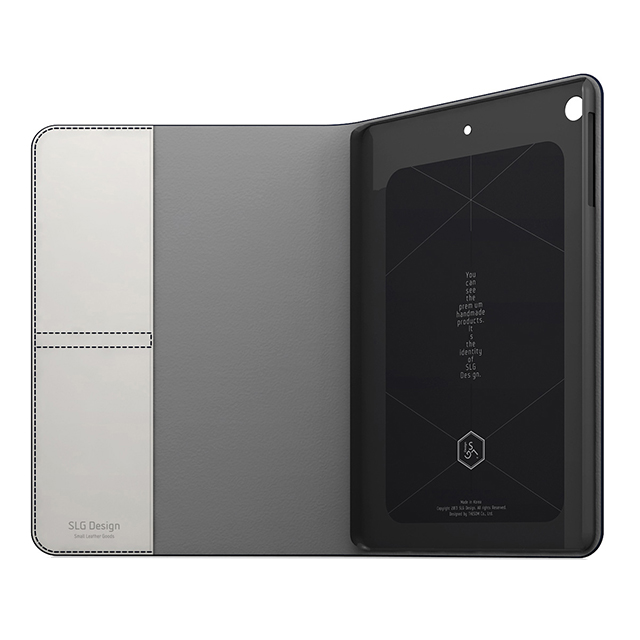【iPad(9.7inch)(第5世代/第6世代)/iPad Air(第1世代) ケース】D5 Calf Skin Leather Diary (ネイビー)goods_nameサブ画像