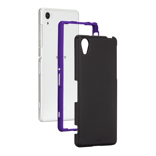 【XPERIA Z2 ケース】Hybrid Tough Case Black/Purpleサブ画像