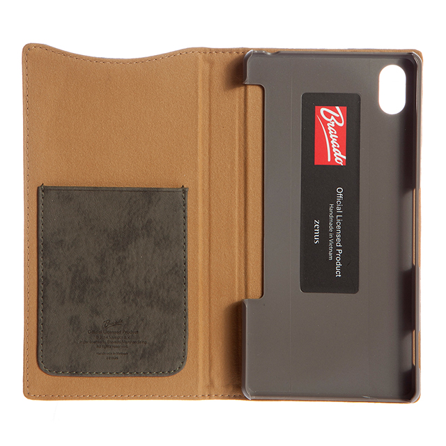 【XPERIA Z2 ケース】Rolling Stones All Over Tongue Cloud Diary カーキgoods_nameサブ画像