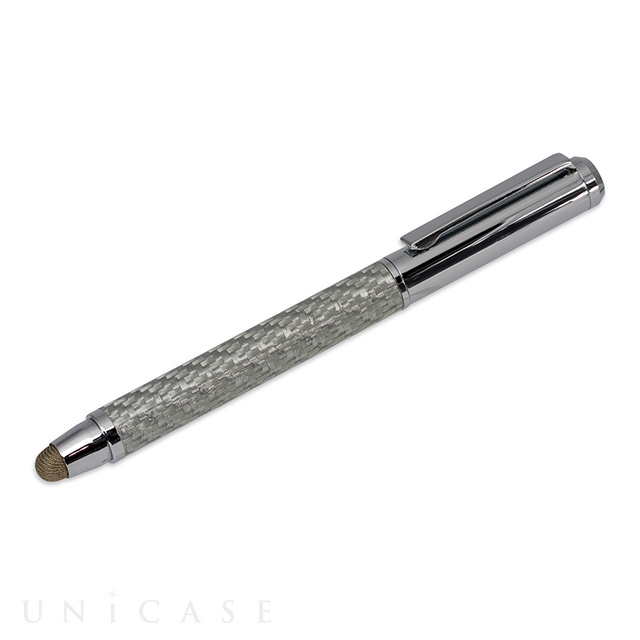 Carbon Touch Pen with ballpoint pen (ブラックカーボン＆シルバー)
