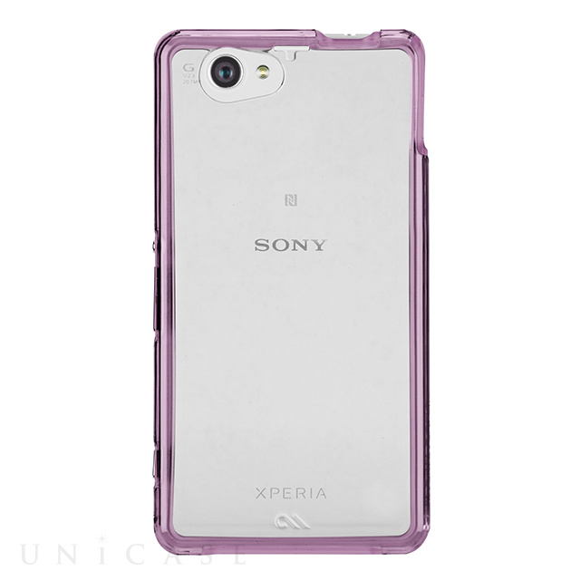 【XPERIA A2/Z1 f ケース】Hybrid Tough Naked Case Clear/Lavender