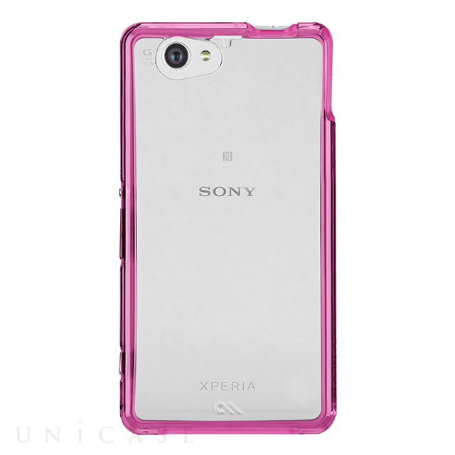【XPERIA A2/Z1 f ケース】Hybrid Tough Naked Case Clear/Pink