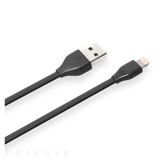 Lightningコネクター用 USBフラットケーブル1.0m ブラック
