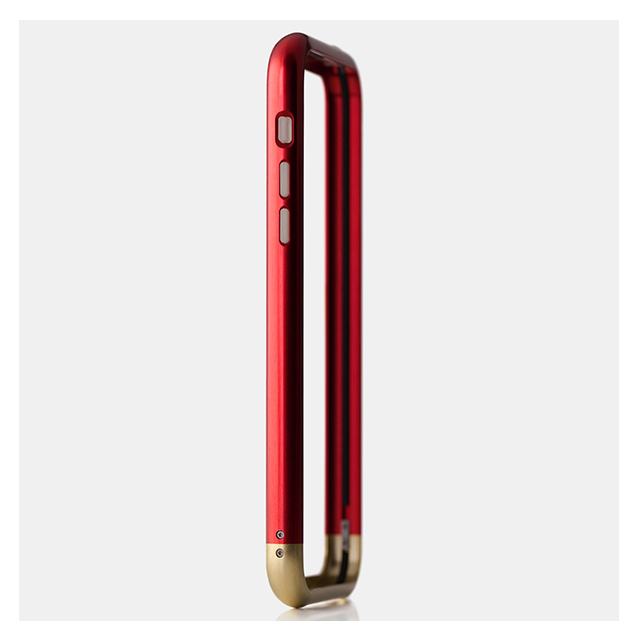 【iPhoneSE(第1世代)/5s/5 ケース】Duralumin Bumper (Red×Gold)サブ画像