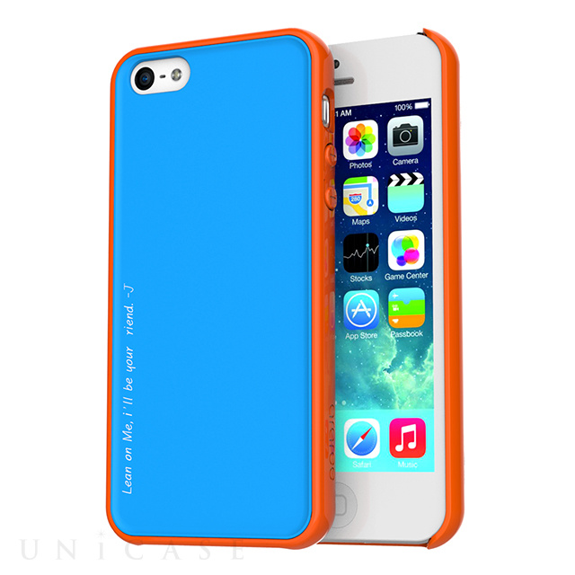 【iPhoneSE(第1世代)/5s/5 ケース】Amy Art Colors (オレンジ+ブルー)