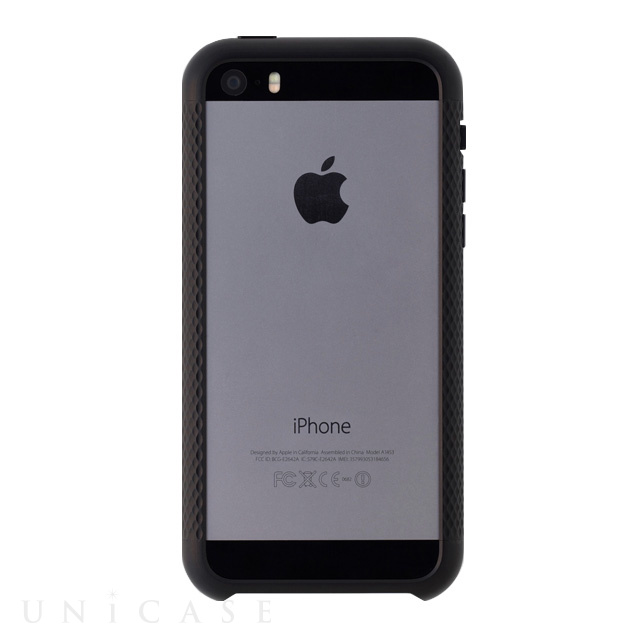 【iPhoneSE(第1世代)/5s/5 ケース】Duralumin Bumper Quattro (Black)