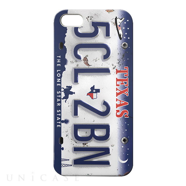 【iPhoneSE(第1世代)/5s/5 ケース】CollaBornデザインケース (Numberplate[Texas])