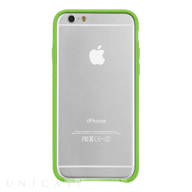 【iPhone6s/6 ケース】Tough Frame (Clear/Lime)