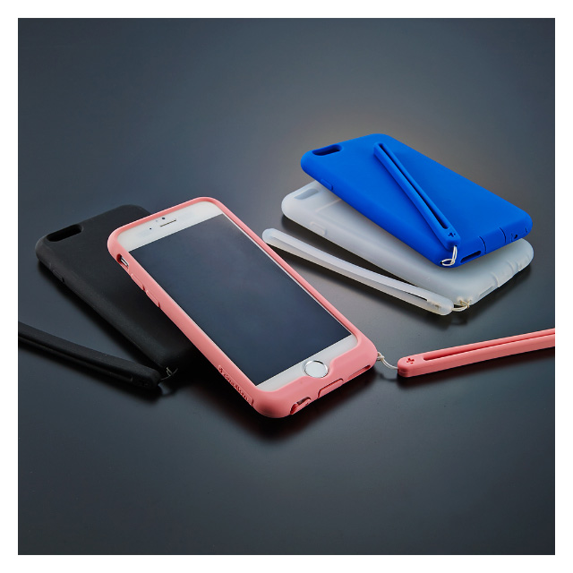 【iPhone6s/6 ケース】カードポケットシリコンケース (ブルー)サブ画像